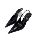 Mng women's high heels - spring 2026 new arrivals: patent leather pointed-toe elegant pumps, stiletto heel mules