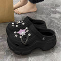 "eva clogs for women - 2024 new summer collection: chunky platform, height-boosting, trendy beach sandals"