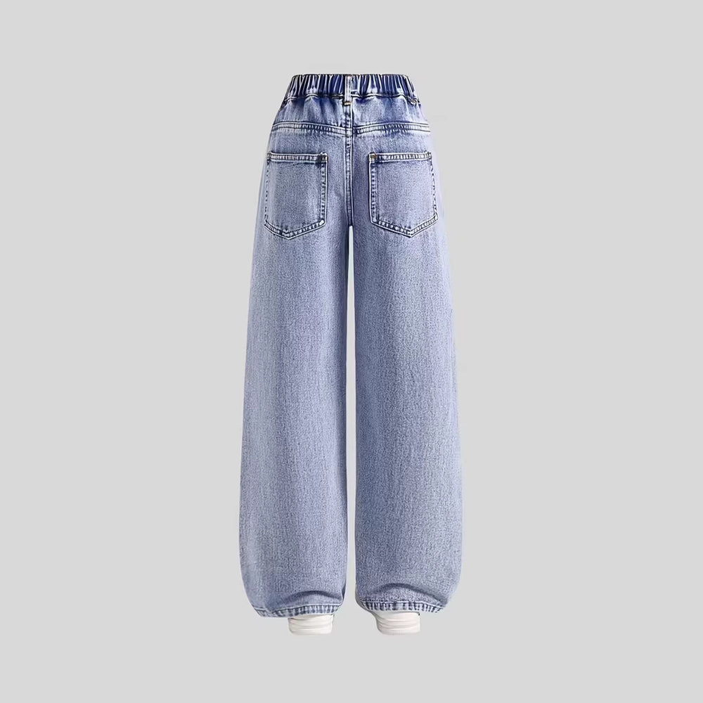 independent station teen girls' jeans - new loose fit straight leg pants - trendy & stylish