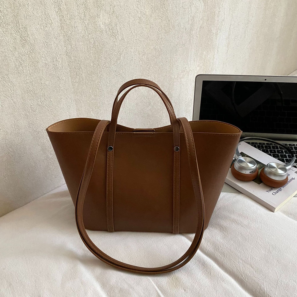 retro bag women's new arrivalfall and winter atmosphere large capacity bucket bag classy sense accessible luxury mother-in-law shoulder bag