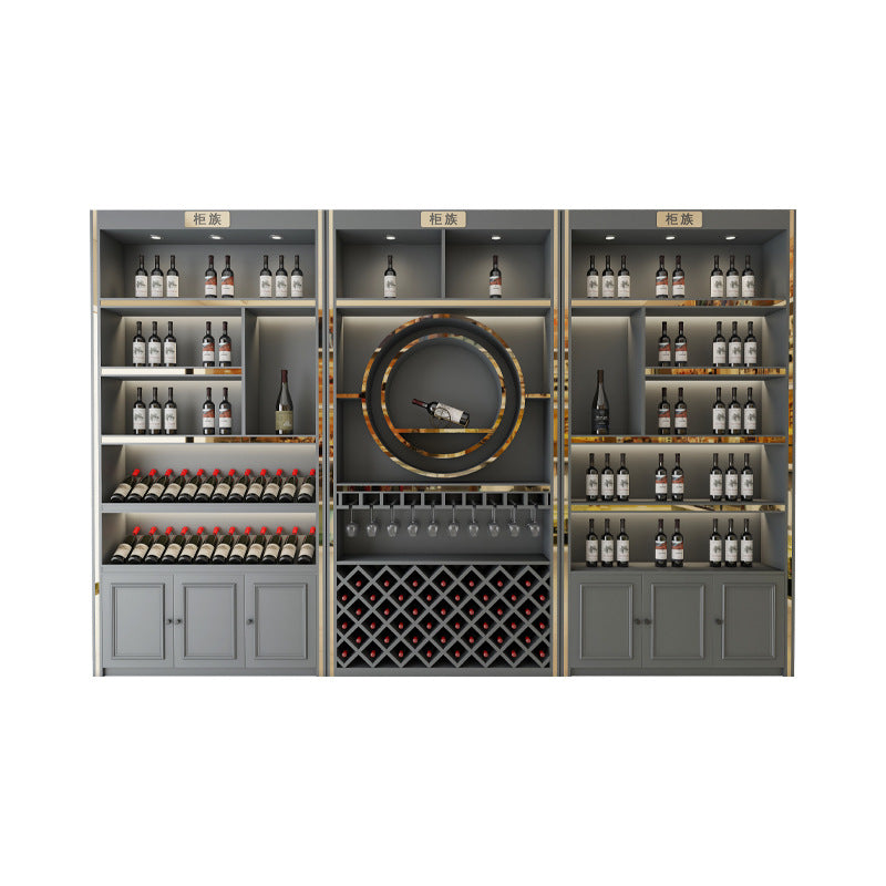 High-end paint wine cabinet display cabinet red wine cabinet commercial tobacco and wine cabinet wine cellar villa solid wood display stand Baijiu display cabinet