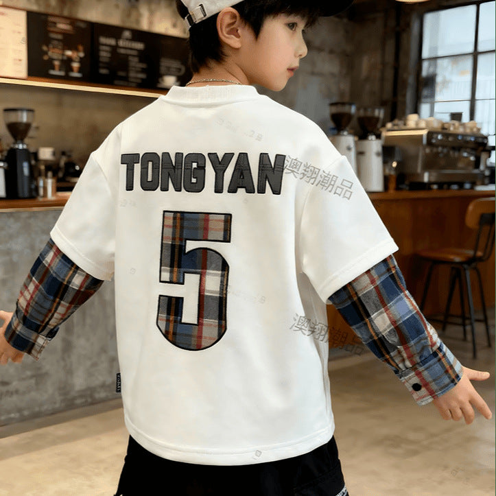 new arrival topspatchworkloose chinese cotton round neck long sleevest-shirtwestern style chinese cotton bottom shirtautum