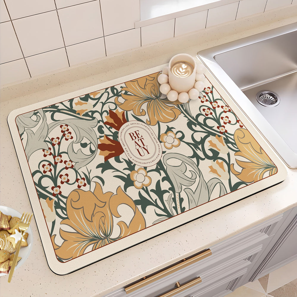 american diatom mud table mat for home insulation mat countertop absorbent mat kitchen drain mat bowl and plate water control mat