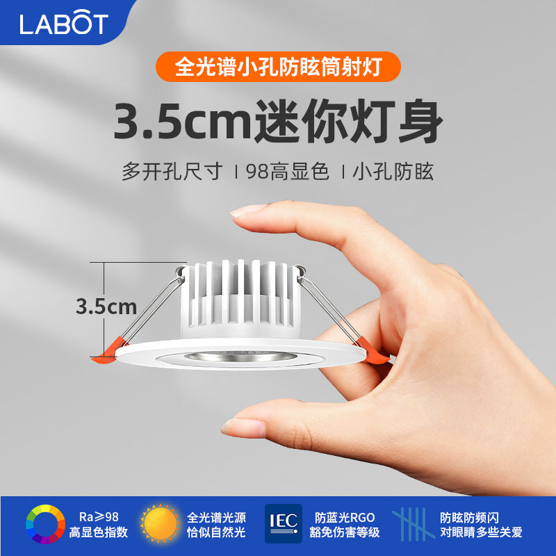 Led small downlight 3w5w opening 4cm4.555.56cm 455055mm hole light cob spotlight dimmable