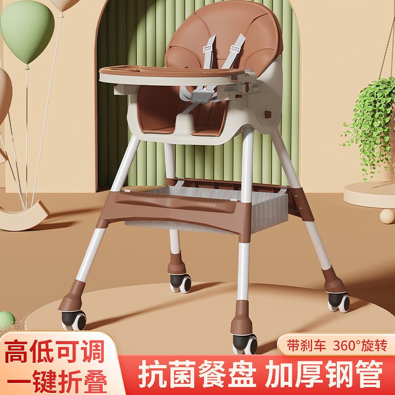 Baby Dining Chair Eating Foldable Portable Home Baby Learning Chair Children's Multifunctional Dining Table Chair Seat