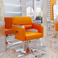 Orange backrest + (silver electroplated disc) + silver large round pedal