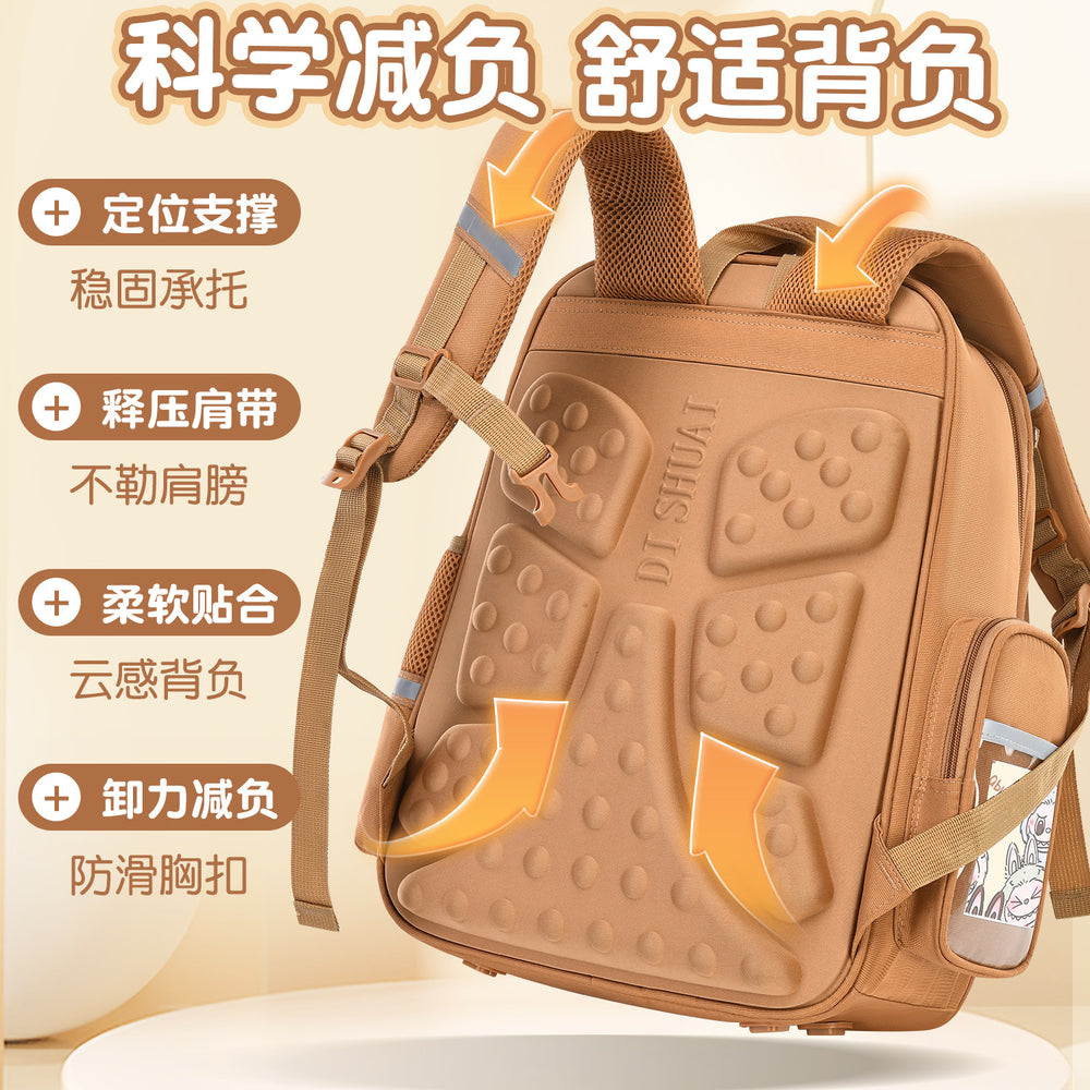 2026 new labubu backpack for girls, elementary school students grades 1-6, boys' lightweight kids' backpack, spine protection, and weight reduction