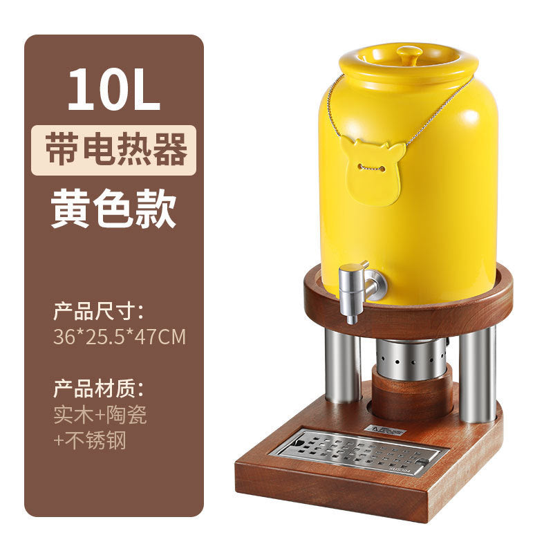 Milk tripod, hotel restaurant Ceramic milk tripod Shabili base Heating stainless steel hot and cold tripod, juice tripod