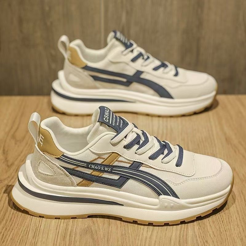 Men's winter 2025 new arrivals: versatile trendy brand mesh sneakers, breathable running shoes, chunky sole dad shoes