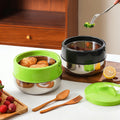 Export stainless steel thermal insulation pot lunch box thermal insulation bucket suit large capacity food warmer tableware four-piece set