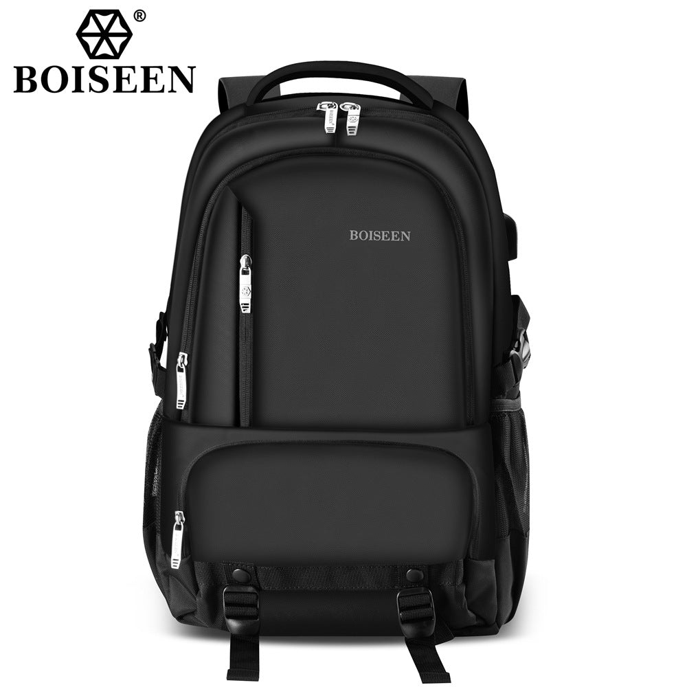 New men's business backpack Boiseen  multi-function USB interface outdoor travel men's backpack wholesale