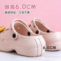 2025 new women's platform clogs: height-boosting, non-slip, odor-resistant, closed-toe sandals and slippers for summer outdoor wear