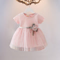 Girls' spring/summer dress - stylish korean style princess dress for toddlers and little girls - mesh skirt - lightweight summer dress for children