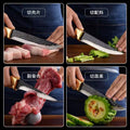 Stainless steel cutting knife, forged butcher, meat picking, pig killing, meat cutting, meat selling, bone shaving, sharp sheep slaughtering, bone picking and cutting knife