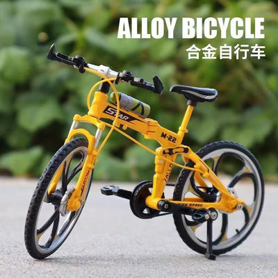 Export-specific 1:8 scale alloy bicycle model - mini foldable alloy mountain bike toy ornament
