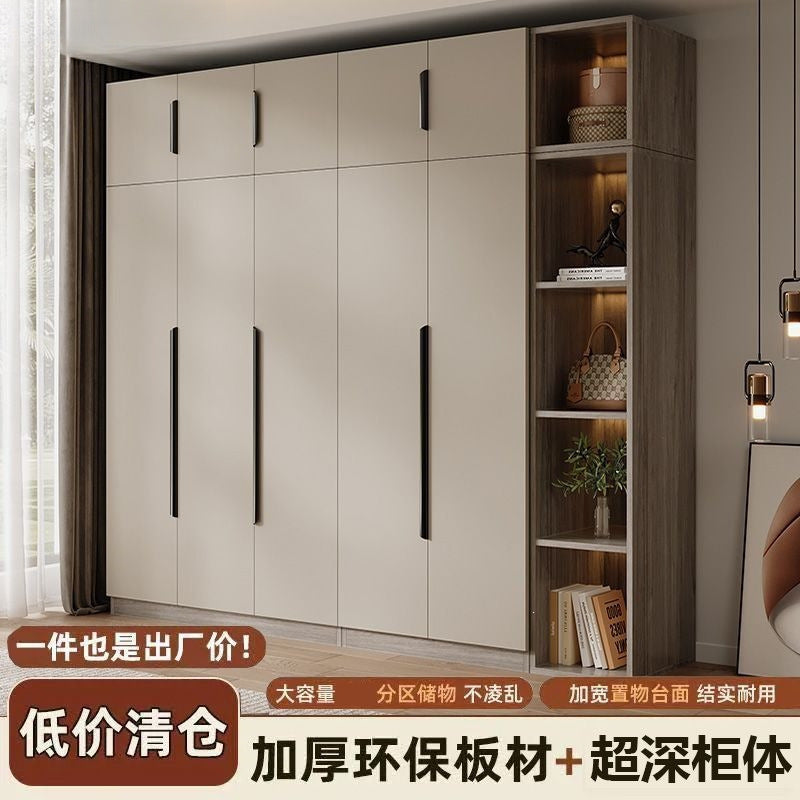 Wardrobe for home bedroom double door storage wardrobe casual modern rental small apartment thickened storage wardrobe