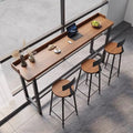 Solid wood bar table for home balcony casual small bar table high-leg table solid wood bar cabinetaccessible luxuryclassy long table