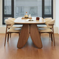 Second-hand style solid wood dining table frenchretro rectangular rock slab dining table exportaccessible luxuryclassy dining table
