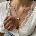 popular light luxury non-fading titanium steel smart heart necklace for women easiest for matchelegantniche style clavicle chain jewelry
