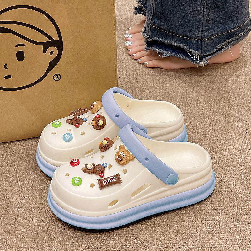2025 summer new collection: closed-toe slides - trendy, platform, thick-soled, non-slip, wear-resistant clogs & sandals for outdoor wear