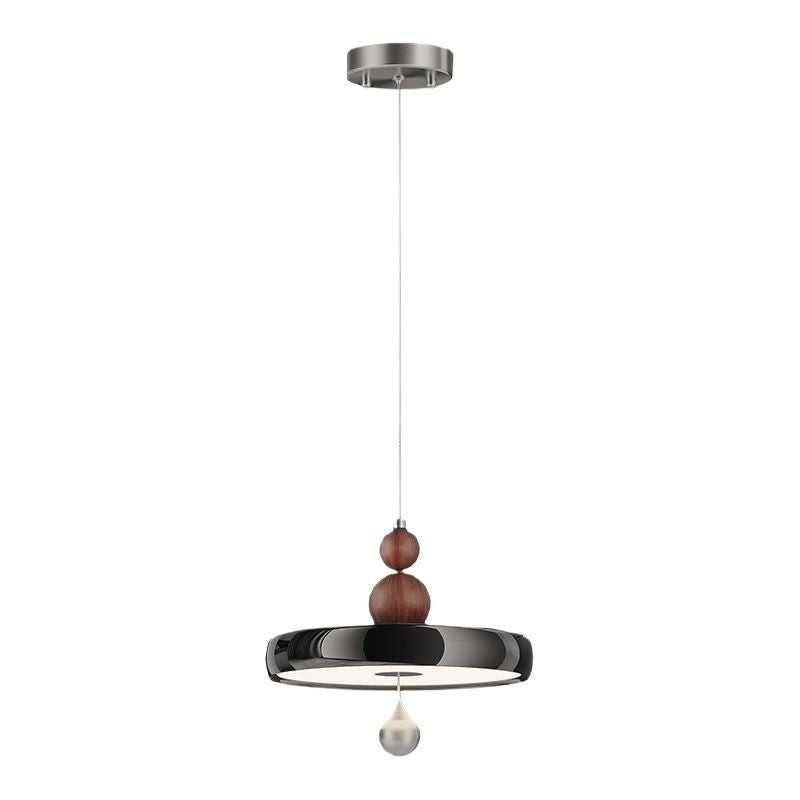 [Strict Selection] Bedside Small Chandelier Full Spectrum Eye Protection Light Medium Ancient Wood Grain Can Lift Creative Advanced Chandelier