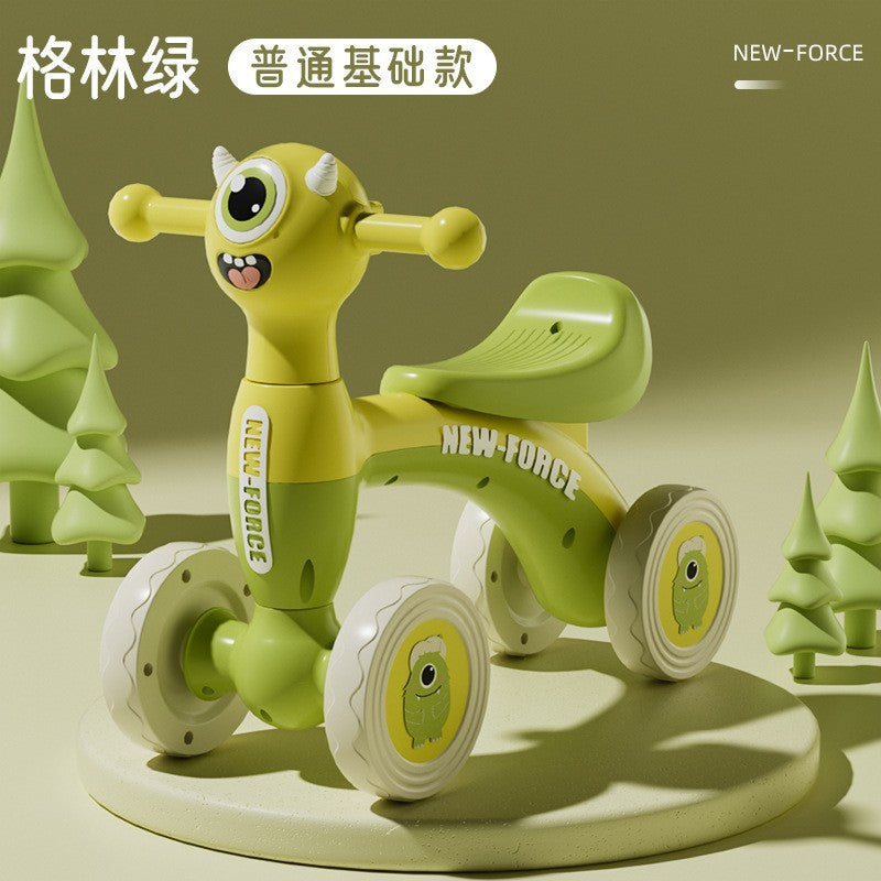 Balance bike for 1 to 3 years old, pedal-free scooter, toy car, indoor and outdoor, boys and girls, toddler scooter, cross-border supply