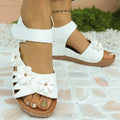 Plus size wedge heel roman retro sandals women's 2026 new hollow-out platform slide sandals beach women's sandals