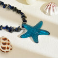 Beaded necklace wholesale fashion cross-border bohemia natural gravel clavicle chain women's starfish simple sweater pendant