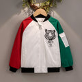spring/autumn boys' baseball jacket: color block, short, casual, and versatile outerwear for mid-to-large children