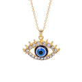 Sweater necklace wholesale european and american cross-border devil's eye jewelry pendant female niche exaggerated multi-layered clavicle chain