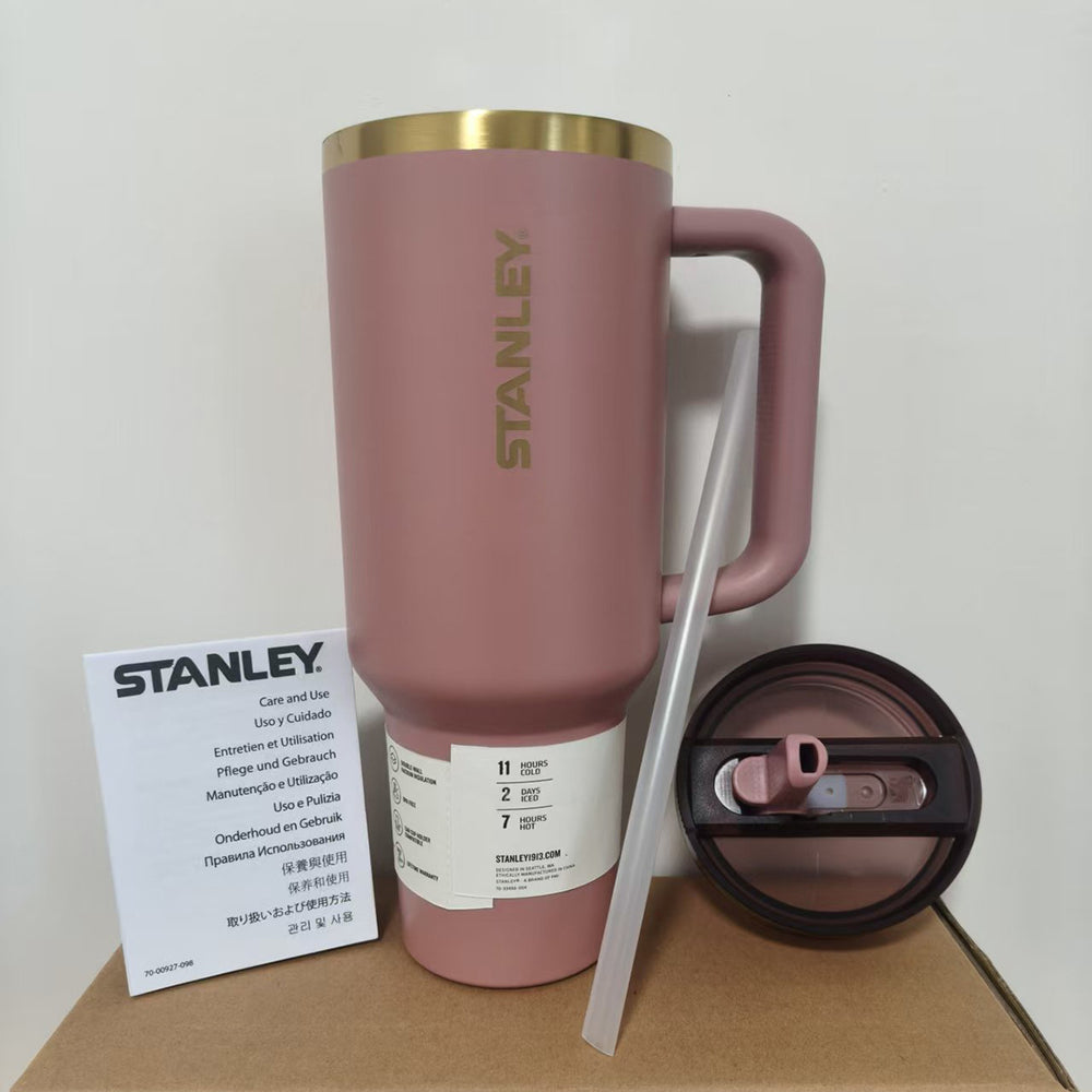 Amazon stanley 3rd generation ice cup 304 stainless steel vacuum insulated cup outdoor portable foldable straw cup