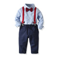 Export children's clothing boysautumsuit gentleman's first birthday dress kidslong sleeves shirt baby boy's clothes personalized