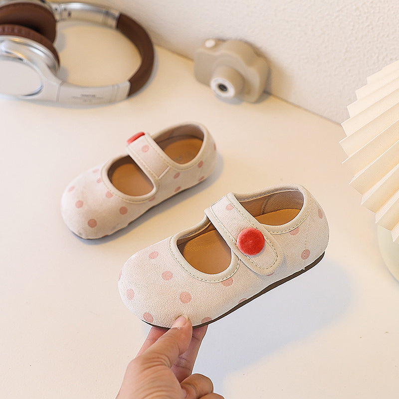 Customizable cute cartoon birkenstock-style shoes for little girls - korean fashion princess shoes, soft sole moccasins, cloth shoes, baby single shoes