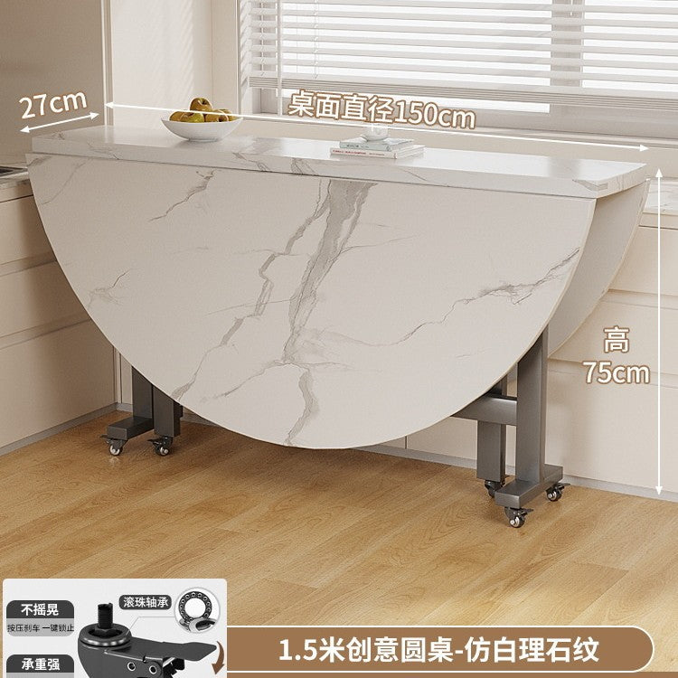 Dining table for homesmall apartment foldable table retractable dining table foldable large round table modern casual dining table