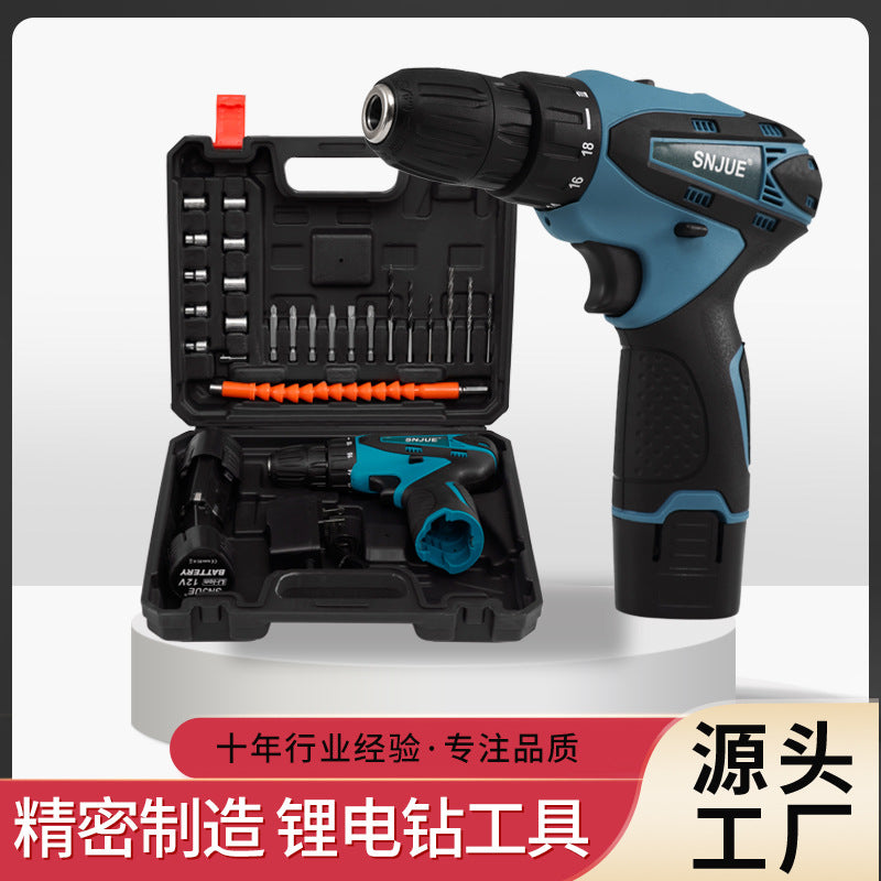 12V lithium battery drill electric screwdriver electric wrench charging hand electric drill brush hand electric drill electric screwdriver pistol drill