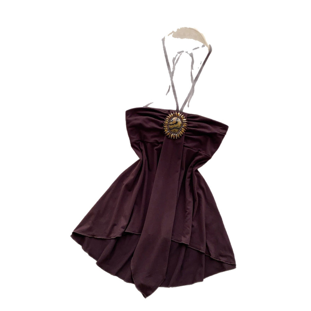 Light mature style haltertube top silm hot girl dress female summer waist slimming look a-line skirtelegant hip skirt