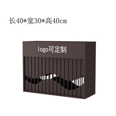 Outdoor wrought iron galvanized sheet flower box sales department commercial street flower bed pot frame square partition courtyard planting flower trough