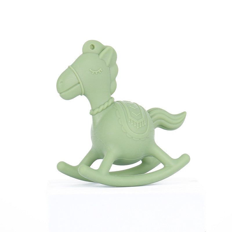 Baby teething glue hand shaking rattle silicone toy baby molar significant other anti-eating hand molar stick sound biting glue