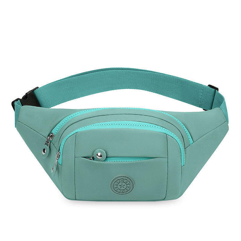 Cross-border new women's fanny pack, colorful printing, large-capacity casual messenger breast bag, light mobile phone bag, cashier wallet