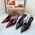 Za2025summernew arrival baotou pointed toe back strap casualeasiest for matchoutwearelegant women's high heels