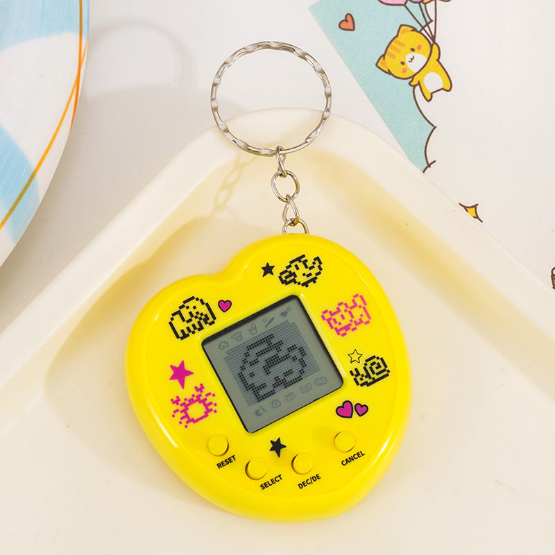 hot-selling love pet machine kids game toys virtual pet keychain small gift pendant