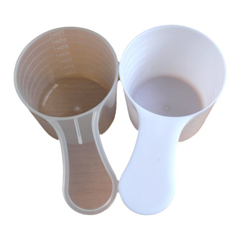 Individually wrapped 70ml plastic measuring spoons - suitable for fertilizer, pesticide, laundry detergent, feed, and non-edible water (70g capacity)