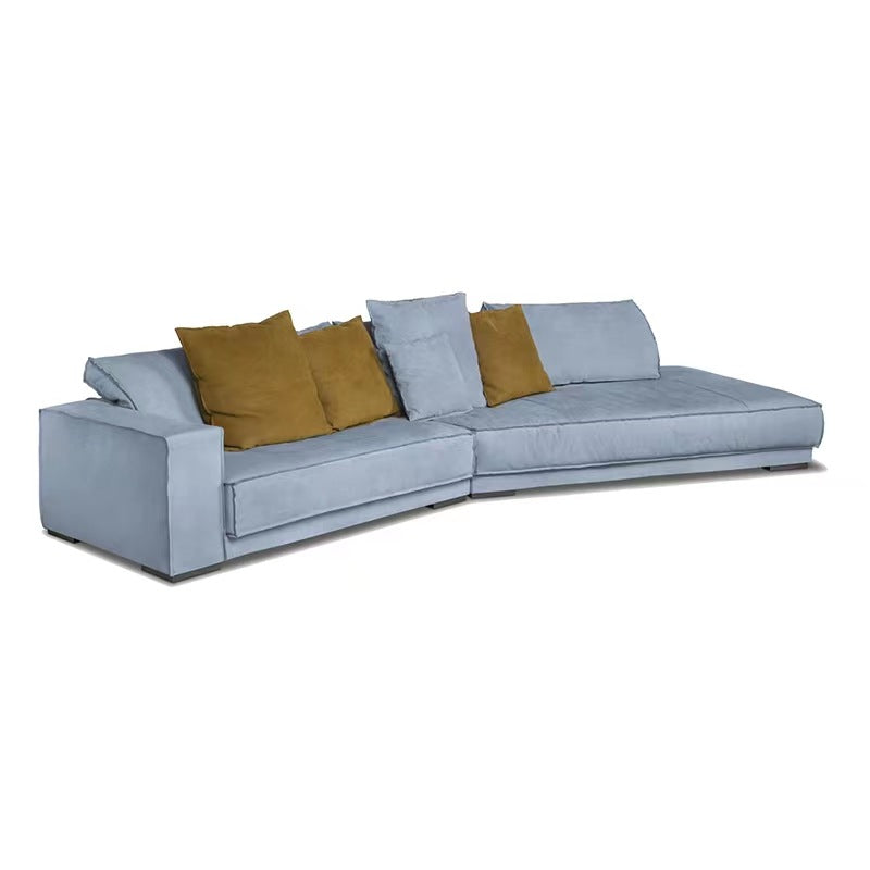 Italian normcore special-shaped corner budapest sofa full matte leather living room casual fabric sofa
