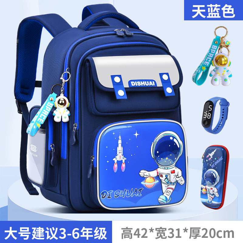 Elementary school backpack for boys, grades 1-2, ages 3-6, lightweight, child-friendly, spine-protecting, 2026 new model