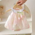 Infant and toddler summer outfit  new style sleeveless cami set girls' summer fashionable tulip skirt for outdoor wear