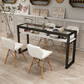 Nail art table and chair suit tempered glass workbench single double table nail art shop table casual nail art table