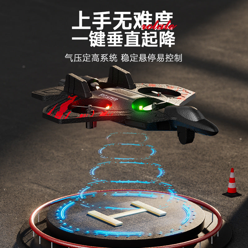 Foam remote control airplane drone - durable, tumbling, with dazzling lights - flying toy for elementary school students