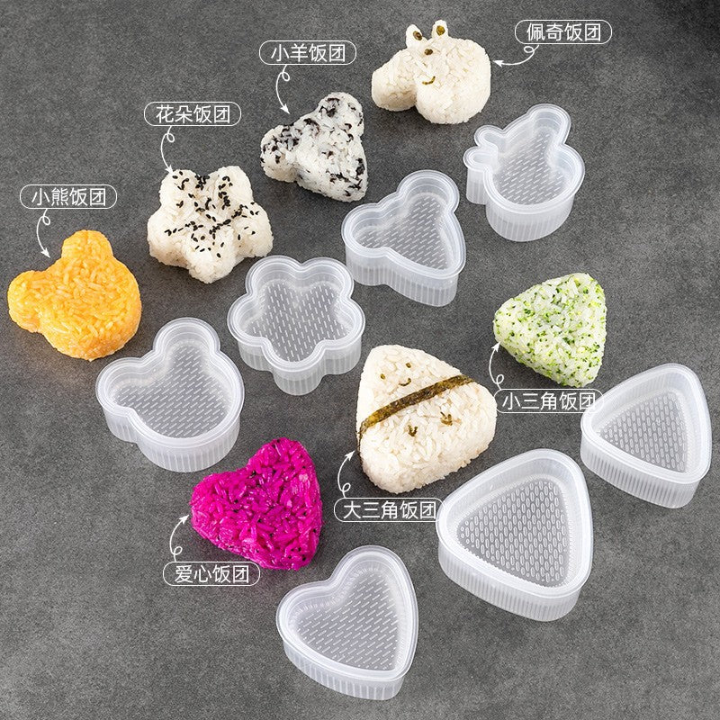 Multi-layer rice ball mold heart shape diy military ship sushi mold baking tool multi-layer sushi supplementary food bento tool