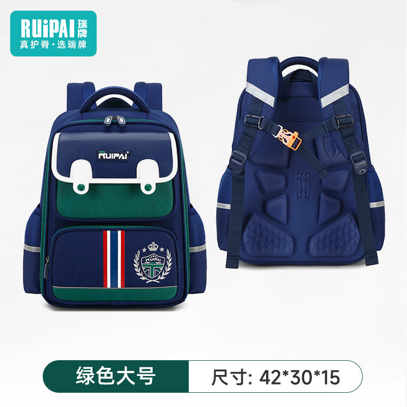 Rui brand primary school schoolbags for grades 3 to 6, lightweight and large-capacity water-proof boys and girls children's backpacks wholesale