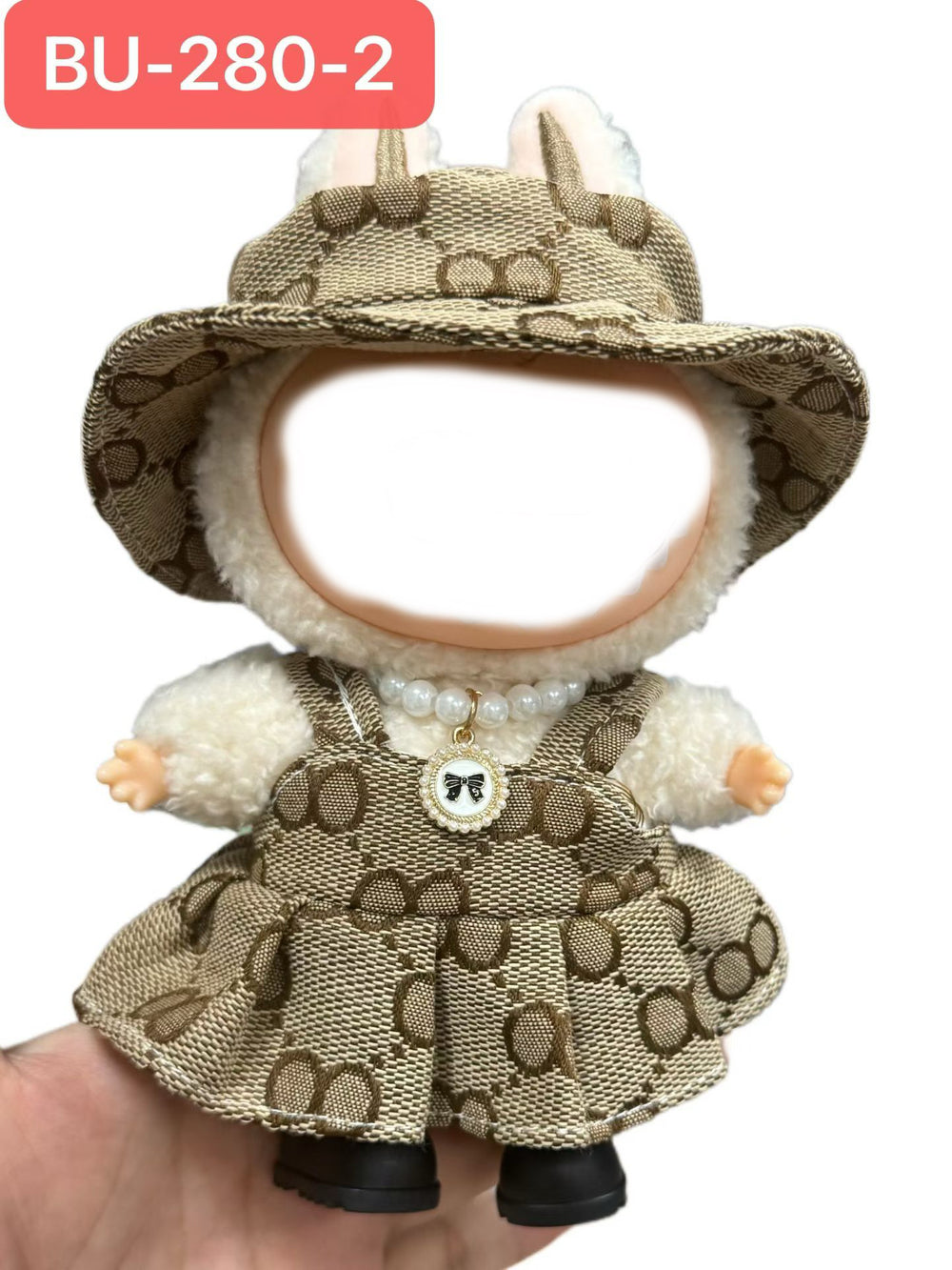 Labubu doll clothes labubu 17cm doll cute dress up one, two, three instead of suitstuffed toys
